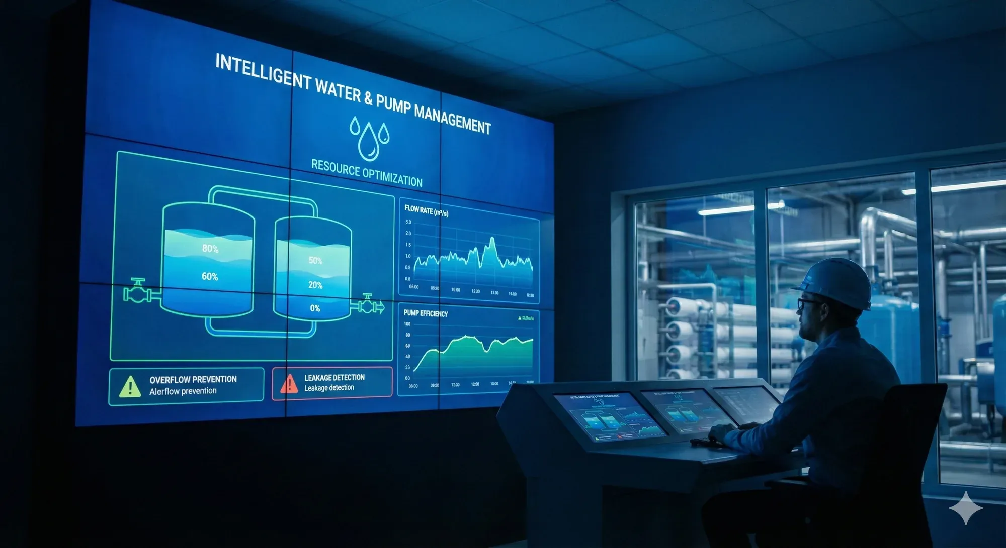 Water treatment plant monitoring dashboard